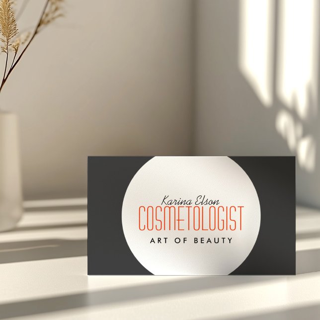 Customizable Simple Ball Cosmetologist Grey Card (Perfect for business)