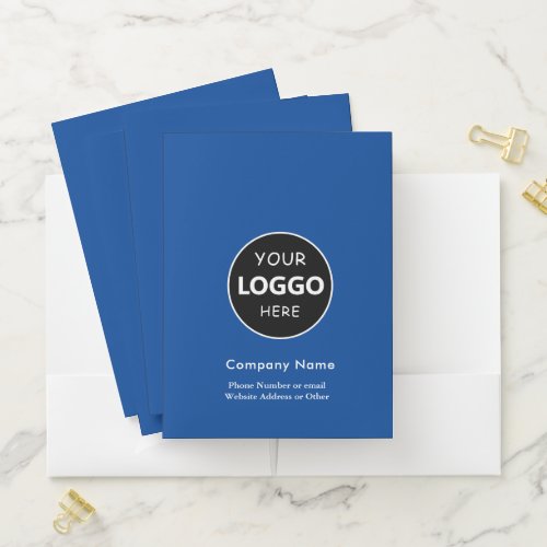 Customizable Simple Business LogoTextCompany name Pocket Folder
