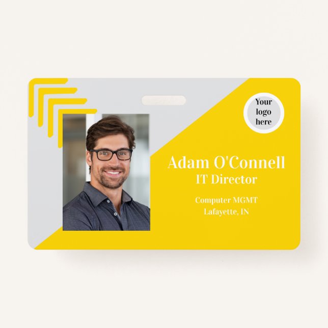 Customizable Simple Design Business ID Badge (Front)