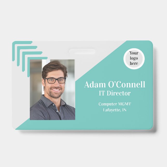 Customizable Simple Design Business ID Badge (Front)