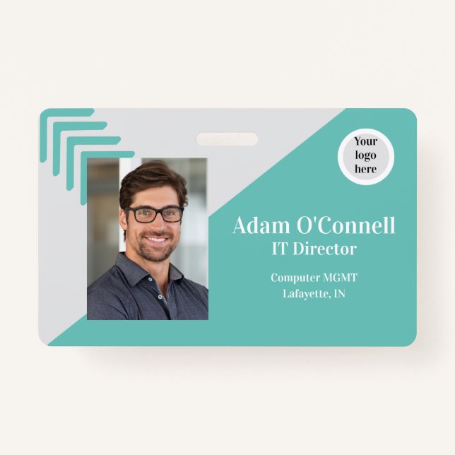 Customizable Simple Design Business ID Badge (Front)