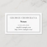 [ Thumbnail: Customizable & Simple Notary Business Card ]