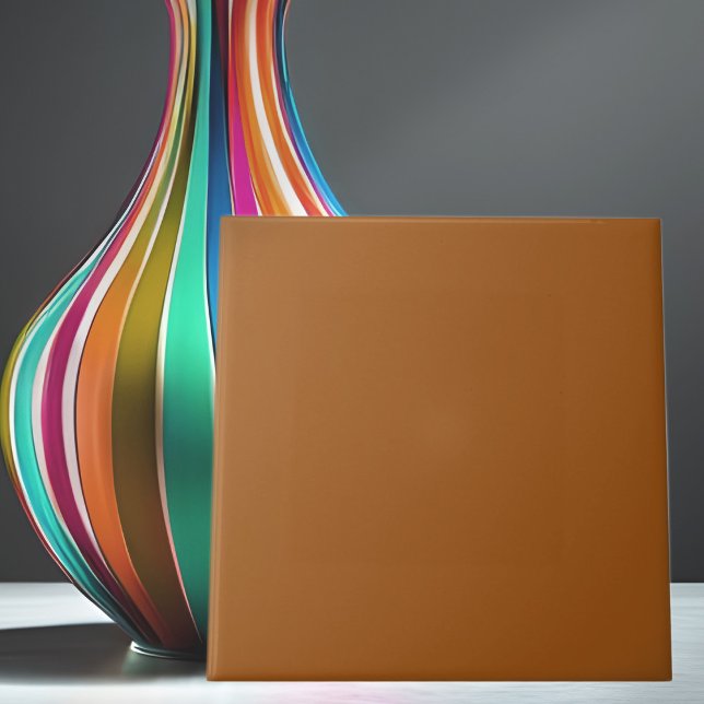 Customizable Simple Tan Brown Ceramic Tile (Creator Uploaded)