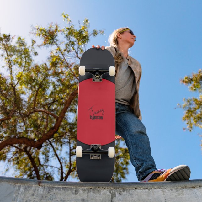 Customizable Simplistic Red Dot Skateboard (Outdoor 1)