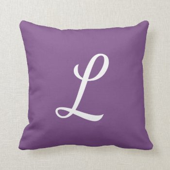 Customizable Single Letter Pillow by StillImages at Zazzle