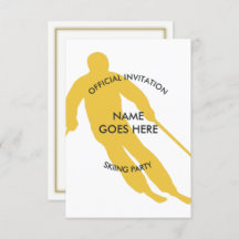 Customizable Skiing Party Invitation