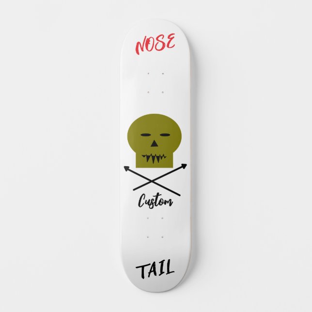 Customizable Skull and Cross deck Skateboard (Front)