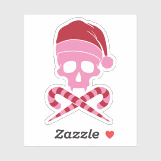 Customizable Skull Santa Claus Sticker