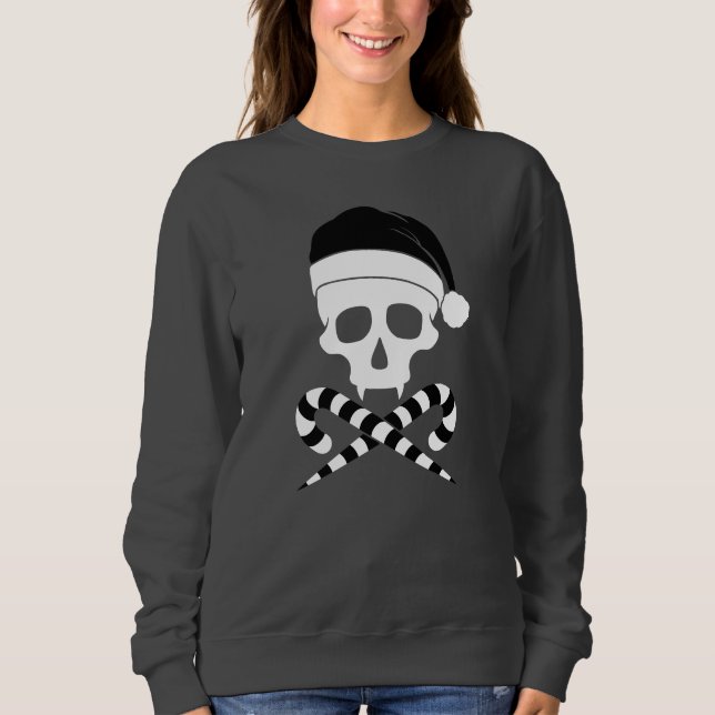 Customizable Skull Santa Claus Sweatshirt (Front)