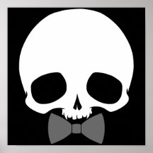 Customizable Skull with Bow Tie