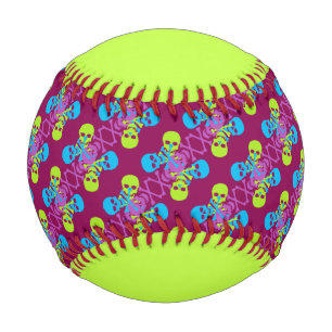 Customizable Skulls & Crossbones Baseball