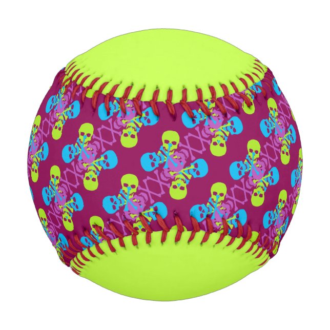 Customizable Skulls & Crossbones Baseball (Front)