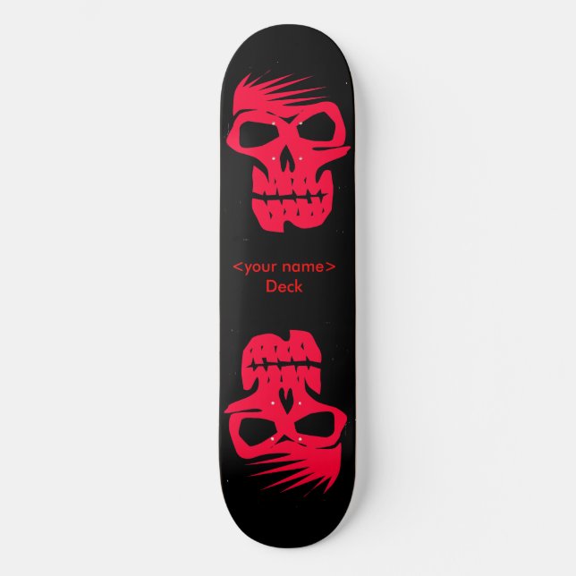Customizable Skulls Skateboard Deck (Front)