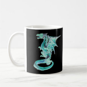 Customizable Sky Blue Dragon Ceramic Fantasy Coffee Mug