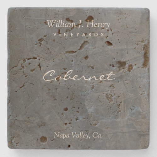 Customizable Slate Travertine Wine Coasters