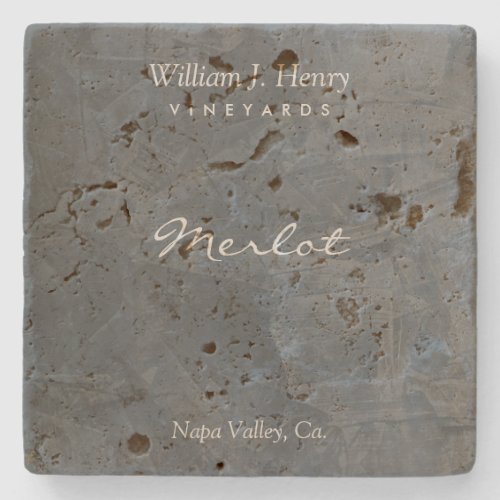 Customizable Slate Travertine Wine Coasters