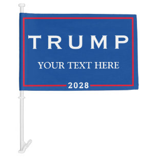 Customizable Slogan Vote Trump 2028 Blue/Red Flag