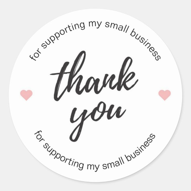 Customizable Small Business Thank You Stickers (Front)