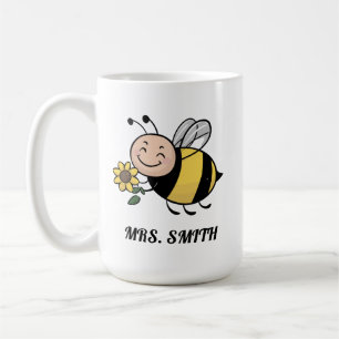 Customizable Smiling Bee Teacher Appreciation Gift Coffee Mug