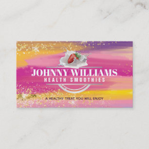 Customizable Smoothies Business Cards