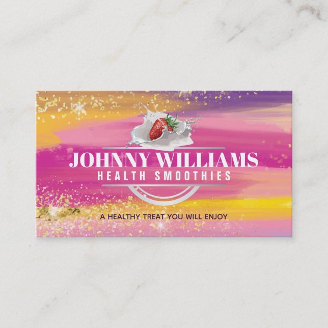 Customizable Smoothies Business Cards (Front)