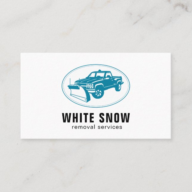 Customizable Snow Plow Business Card (Front)