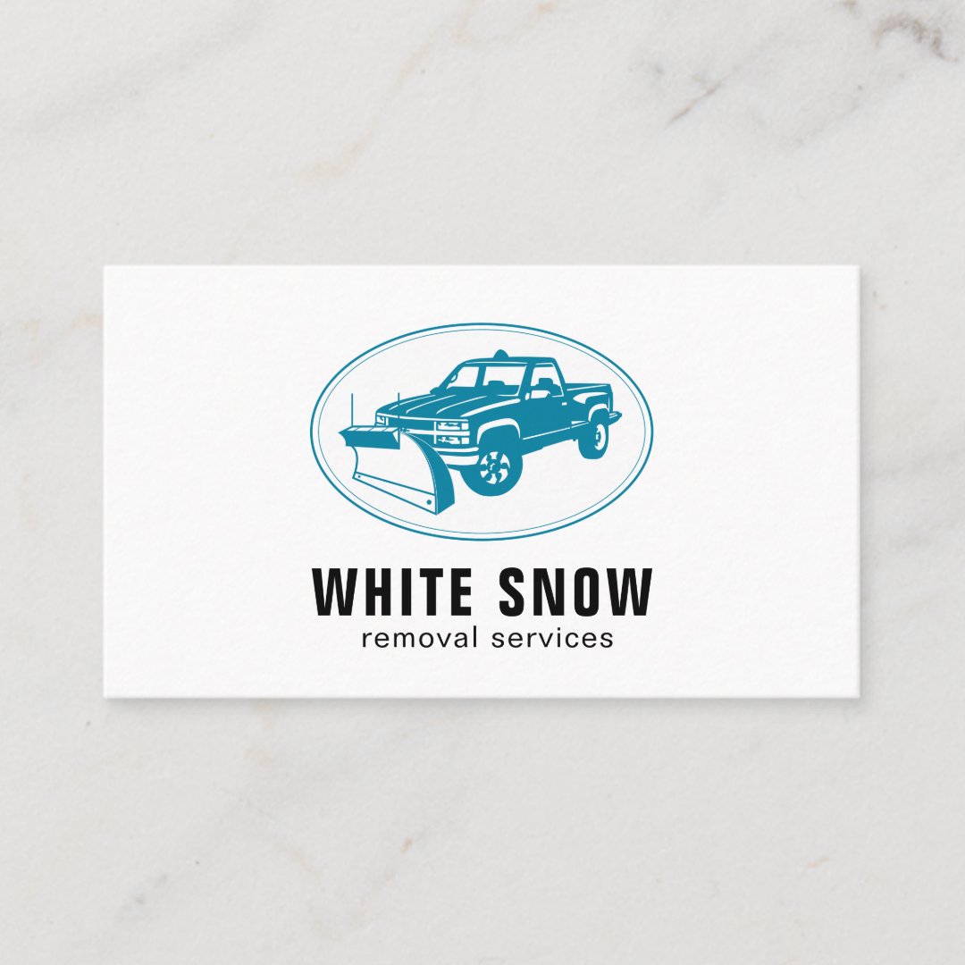 Customizable Snow Plow Business Card Zazzle