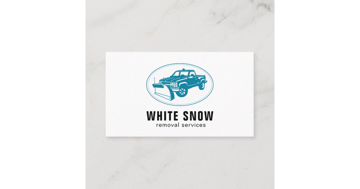 Customizable Snow Plow Business Card Zazzle