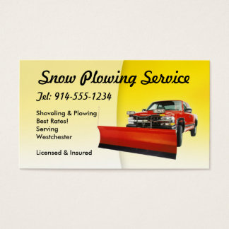 Snow Plowing Business Cards Templates Zazzle Customizable Snow Plowing Yellow Business Card