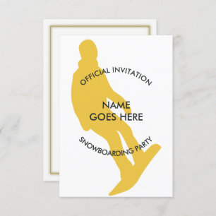 Customizable Snowboarding Party Invitation