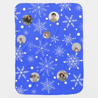 Customizable Snowflake Flurry Baby Blanket