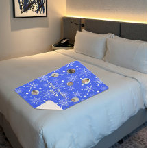 Customizable Snowflake Flurry Sherpa Blanket