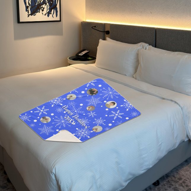 Customizable Snowflake Flurry Sherpa Blanket (Creator Uploaded)