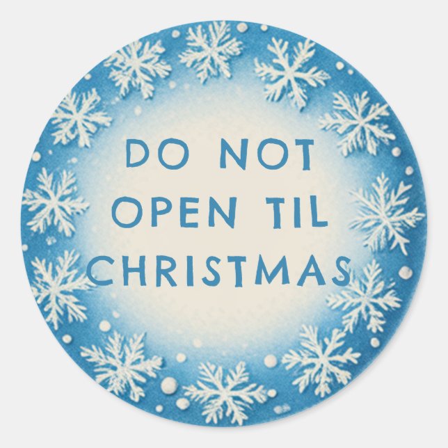 Customizable Snowflake Gift Wrap Stickers (Front)