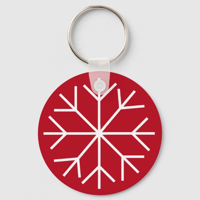 Customizable Snowflake Keychain (Front)