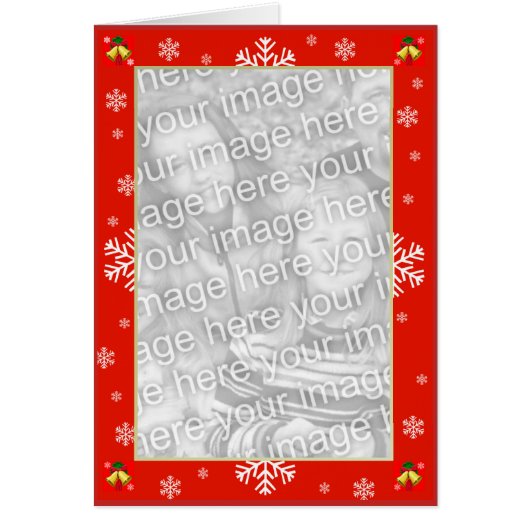 Customizable Snowflakes & Christmas Bells Cards (Front)