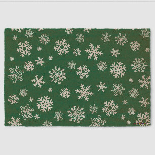 Customizable Snowflakes Doormat Fiber Doormat