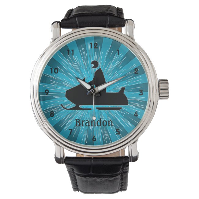 Customizable Snowmobile Design Watch