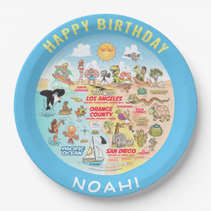 Customizable SoCal Birthday Plate