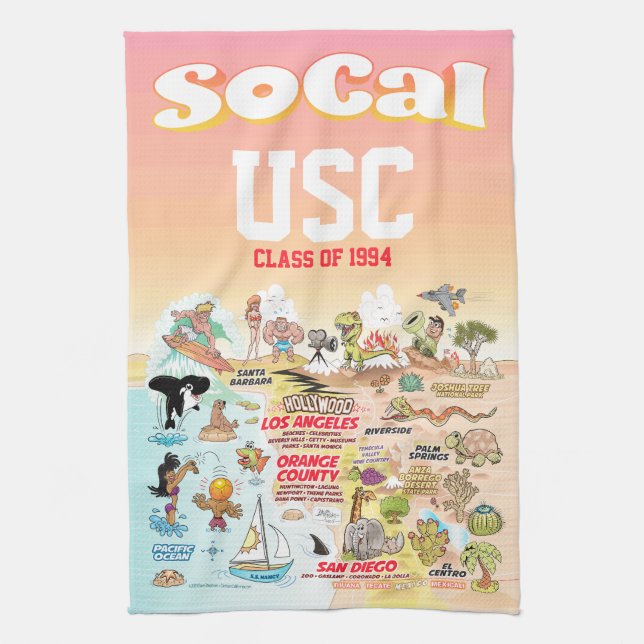 Customizable SoCal Kitchen Towel (Vertical)
