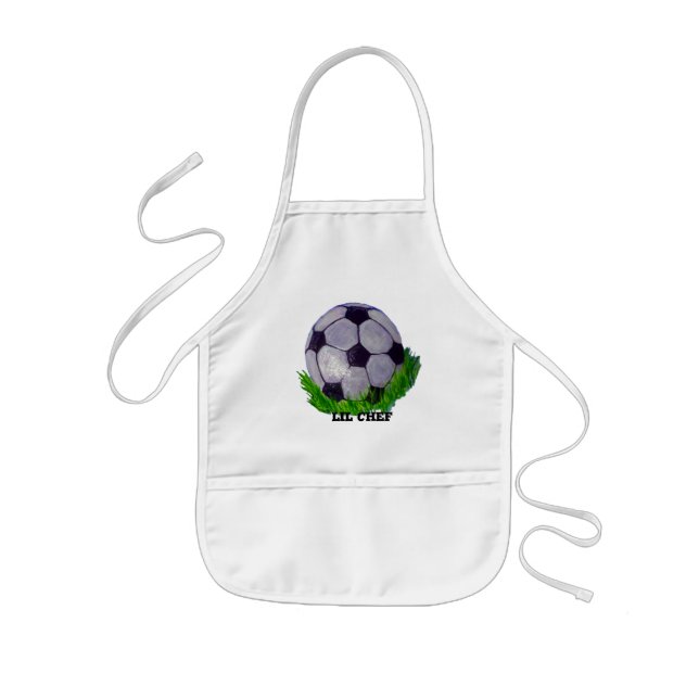 Customizable soccer ball kids' apron (Front)