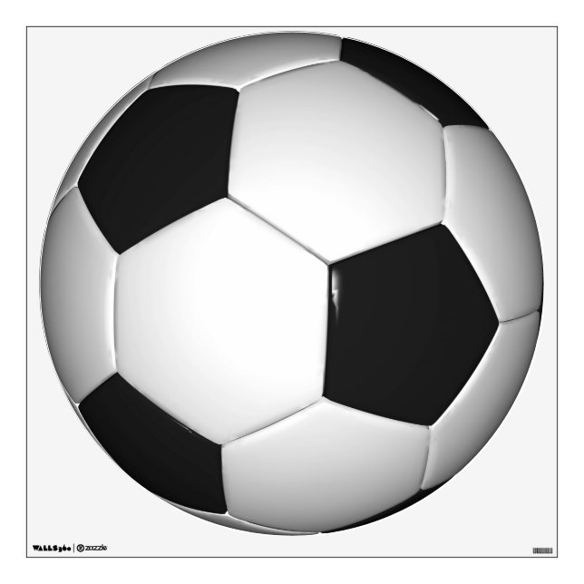 Customizable Soccer Ball Round Wall Decal (Front)