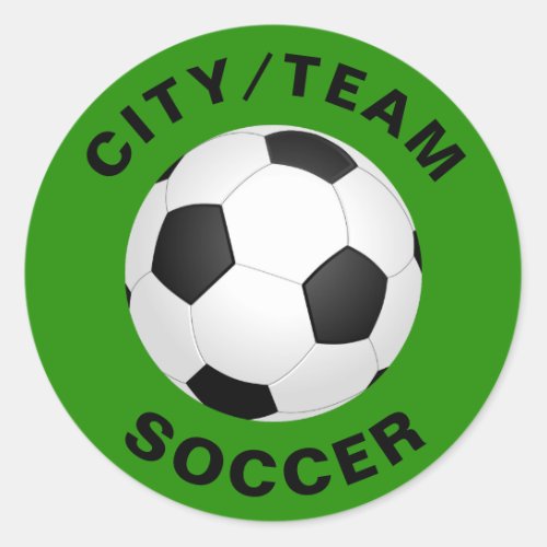 Customizable Soccer Classic Round Sticker