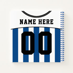 Customizable Soccer Football Jersey Notebook
