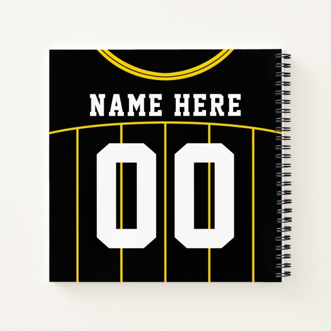 Customizable Soccer Football Jersey Notebook (Back)