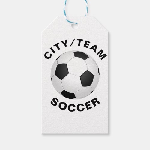 Customizable Soccer Gift Tags