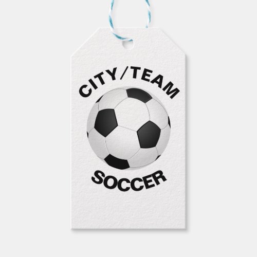 Customizable Soccer Gift Tags