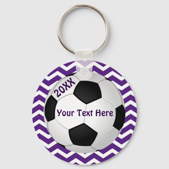 Customizable Soccer Goodie Bag Gifts Keychain (Front)