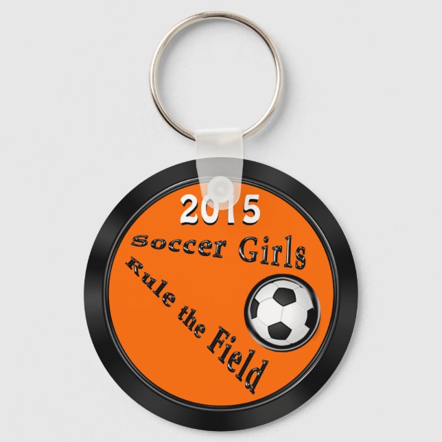 Customizable Soccer Goodie Bag Ideas, YOUR COLORS Keychain (Front)
