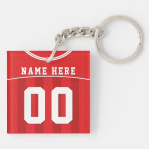 Customizable Soccer Jersey Keyring, Football Keychain